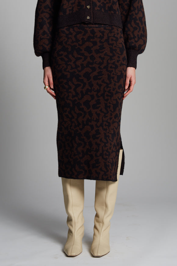 JUNO SKIRT | BLACK + ESPRESSO