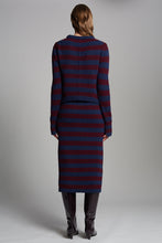 Load image into Gallery viewer, PIA STRIPE TUBE SKIRT | NAVY + MERLOT

