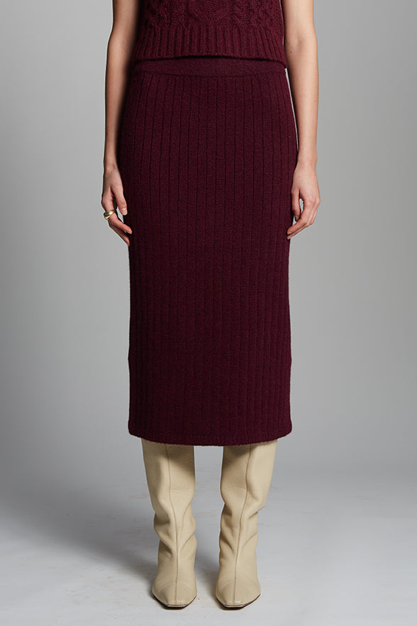 PIA TUBE SKIRT | MERLOT