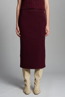 PIA TUBE SKIRT | MERLOT