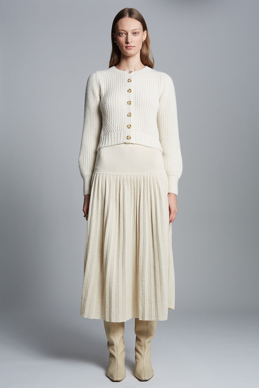 LEA SKIRT, IVORY – Eleven Six Knits