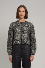 Load image into Gallery viewer, SKYLAR CARDI | IVORY/BLACK TWEED
