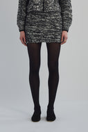 ISLA TWEED MINI SKIRT | IVORY/BLACK TWEED