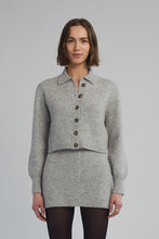 Load image into Gallery viewer, SADIE CARDI | PALE MELANGE GREY
