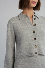 Load image into Gallery viewer, SADIE CARDI | PALE MELANGE GREY

