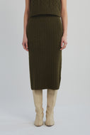 PIA TUBE SKIRT | DARK OLIVE