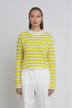 Load image into Gallery viewer, AVA STRIPE SWEATER | IVORY + CITRON
