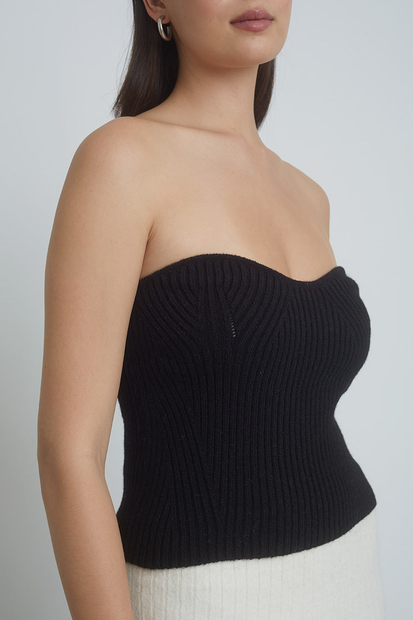 トップス melt the lady rib tube tops black melt the lady rib tube tops BLACK トップス