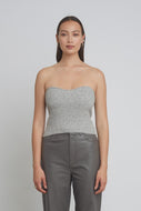 VIDA TUBE TOP | PALE GREY MELANGE
