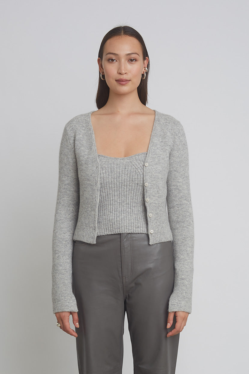 JENNI CARDI | PALE GREY MELANGE – Eleven Six Knits