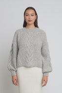 VAIDA SWEATER | PALE GREY MELANGE