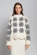 SIENNA SWEATER | IVORY + BLACK