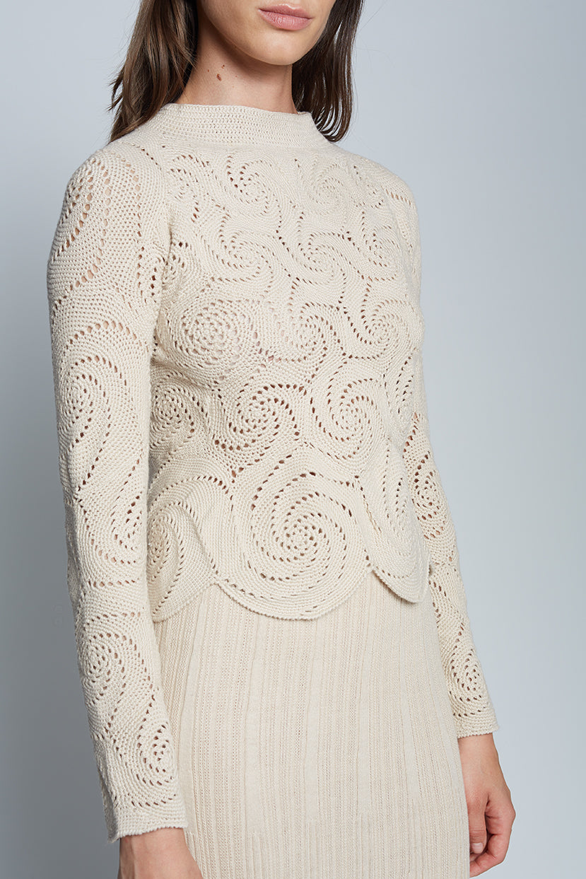 DAHLIA CROCHET TOP | NUDE – Eleven Six Knits