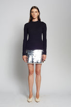 Load image into Gallery viewer, MYA MINI SKIRT | IVORY W/ SILVER SEQUINS
