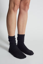 Load image into Gallery viewer, ALI RIBBED SOCK | BLACK
