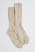 Load image into Gallery viewer, ALI RIBBED SOCK | NUDE
