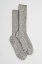 Load image into Gallery viewer, ALI RIBBED SOCK | PALE GREY MELANGE
