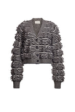 Load image into Gallery viewer, LUELLA STRIPE CARDI | IVORY + BLACK STRIPE

