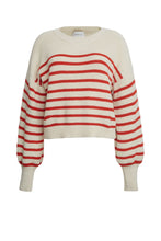Load image into Gallery viewer, LAYLA STRIPE SWEATER | IVORY + TOMATO
