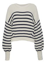 Load image into Gallery viewer, LAYLA STRIPE SWEATER | IVORY + NAVY
