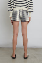 Load image into Gallery viewer, LEA STRIPE SHORT | IVORY + NAVY
