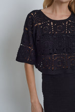 Load image into Gallery viewer, ARDEN CROCHET TOP | BLACK
