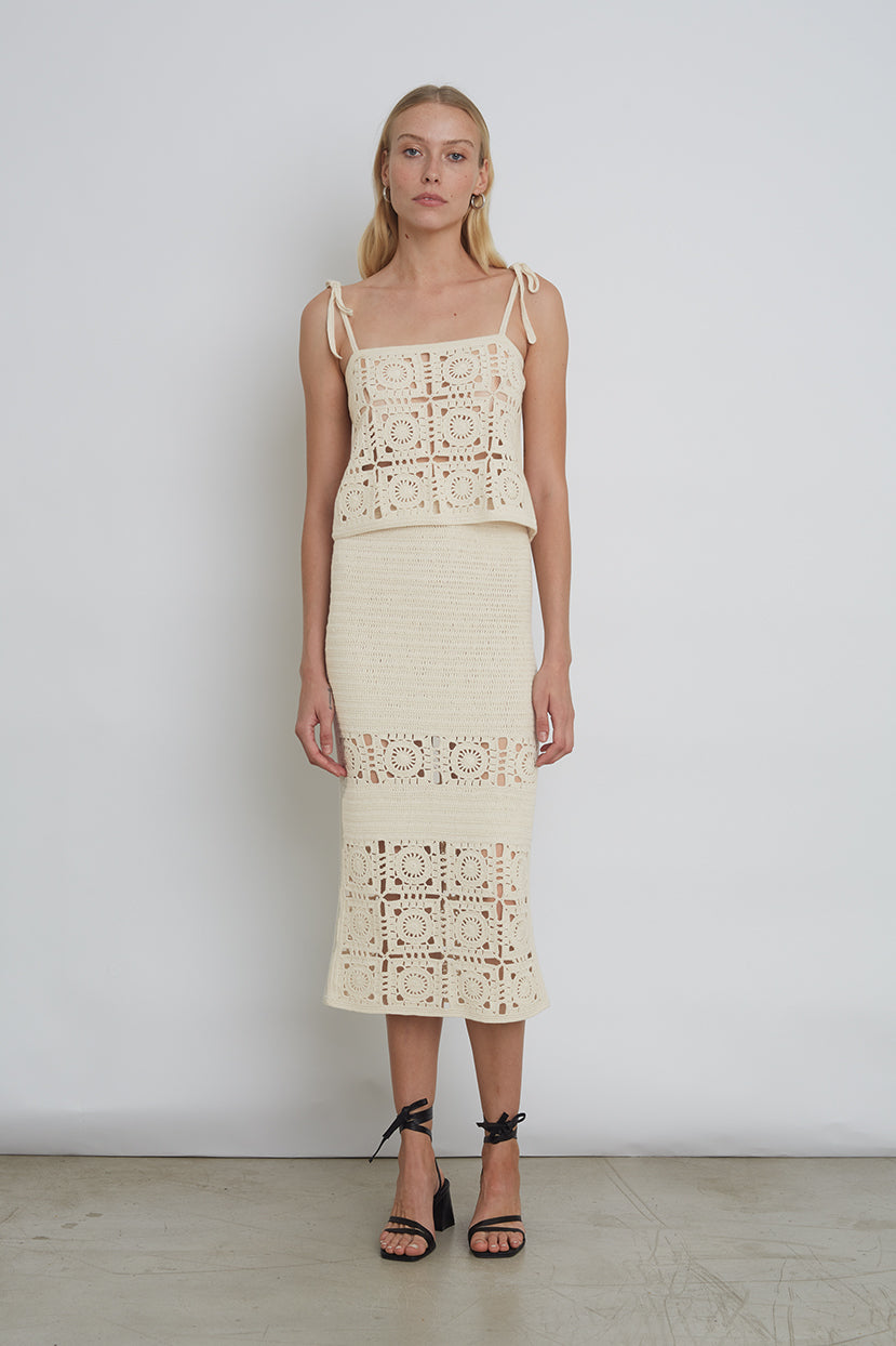 IOLA CROCHET TOP | IVORY – Eleven Six Knits