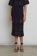 JANA CROCHET SKIRT | BLACK