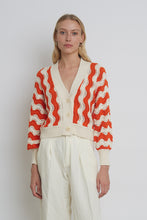 Load image into Gallery viewer, LUNA CARDI | IVORY + TOMATO
