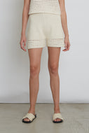 LARA CROCHET SHORT | IVORY
