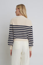 Load image into Gallery viewer, ISLA STRIPE CARDI | IVORY + NAVY
