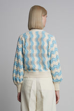 Load image into Gallery viewer, LUNA CARDI | IVORY + ROBIN EGG BLUE
