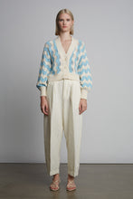 Load image into Gallery viewer, LUNA CARDI | IVORY + ROBIN EGG BLUE
