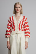 LUNA CARDI | IVORY + ROSSO
