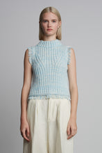 Load image into Gallery viewer, BRIA TANK | IVORY/ROBIN EGG BLUE TWEED
