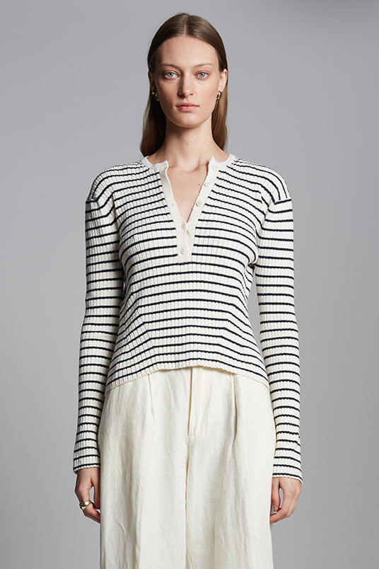 LILIA HENLEY SWEATER