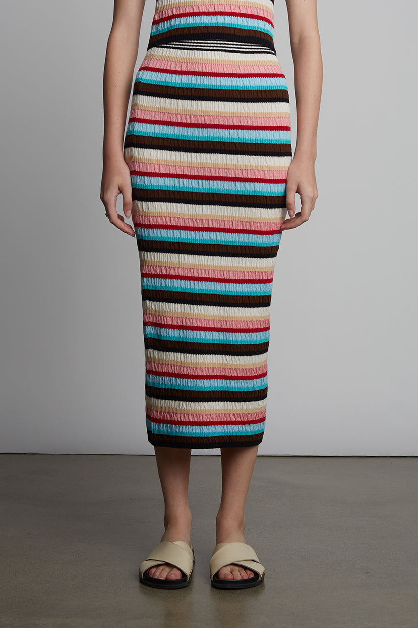 CARRIE MULTI STRIPE TUBE SKIRT