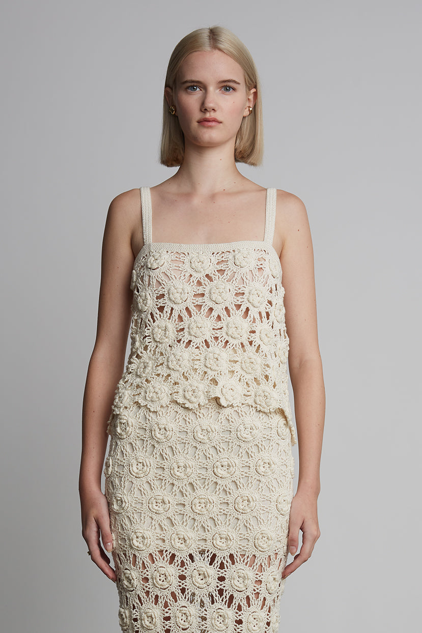 MILA CROCHET TOP | IVORY