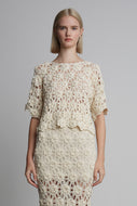 KARA CROCHET TOP | IVORY
