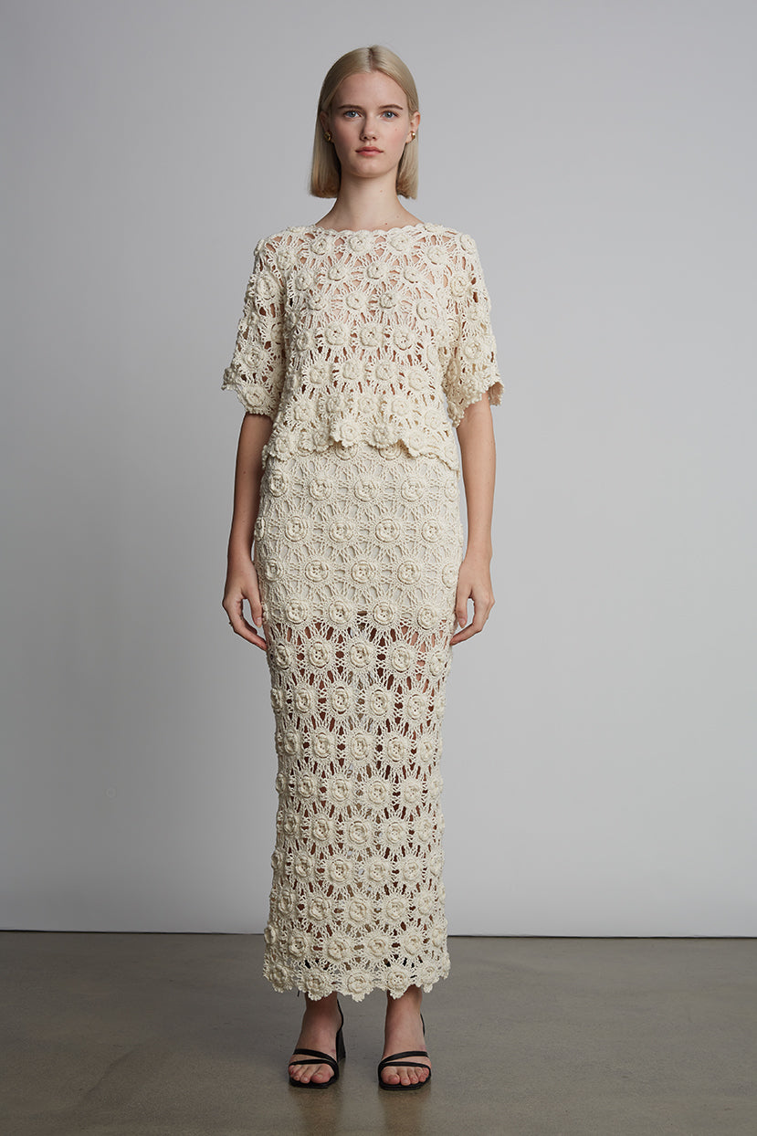 KARA CROCHET TOP | IVORY – Eleven Six Knits