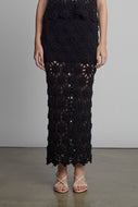 ISA CROCHET SKIRT | BLACK