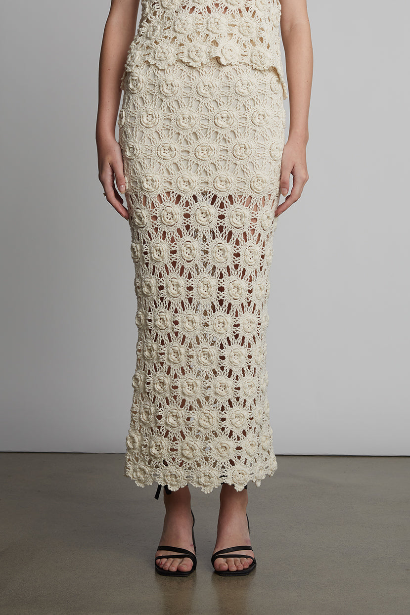 ISA CROCHET SKIRT | IVORY