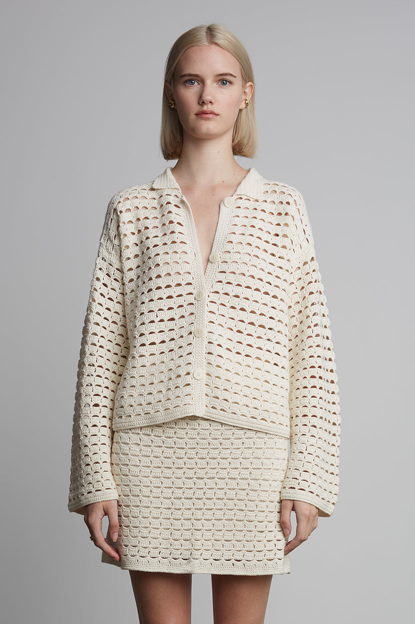 ADA CROCHET SHIRT | IVORY