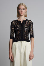 Load image into Gallery viewer, RUBY CROCHET CARDI | BLACK
