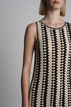 Load image into Gallery viewer, NATALIE CROCHET DRESS | IVORY/ESPRESSO/BLACK
