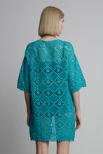 Load image into Gallery viewer, VIOLET CROCHET COVER UP | AQUA MARINE
