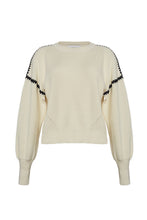 Load image into Gallery viewer, LAYLA CROCHET TRIM SWEATER
