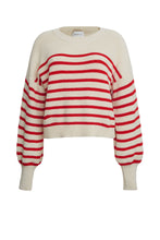 Load image into Gallery viewer, LAYLA STRIPE SWEATER | IVORY + ROSSO
