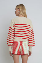 Load image into Gallery viewer, LAYLA STRIPE SWEATER | IVORY + ROSSO
