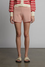 Load image into Gallery viewer, LEA STRIPE SHORT | IVORY + ROSSO
